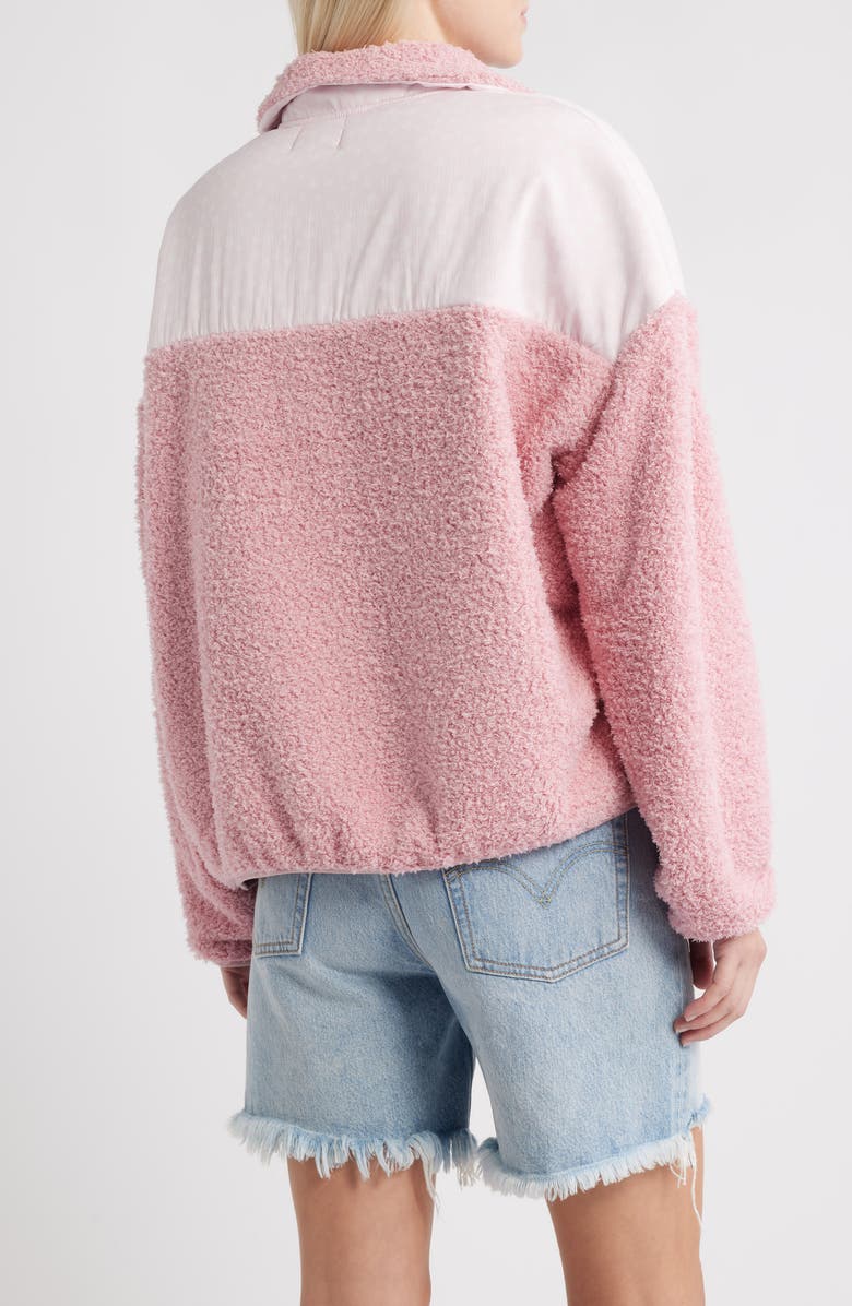 HAPPY CAMP3R Ditsy Daisy Aria Quarter-Zip Pullover, Alternate, color, Mauve