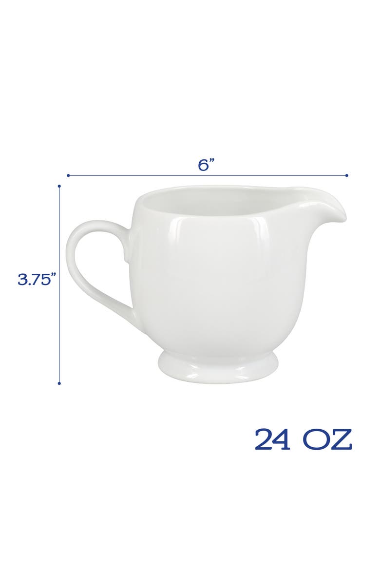 Table Basics Pitcher, Sugar Bowl & Creamer Dish Set, Alternate, color, WHITE