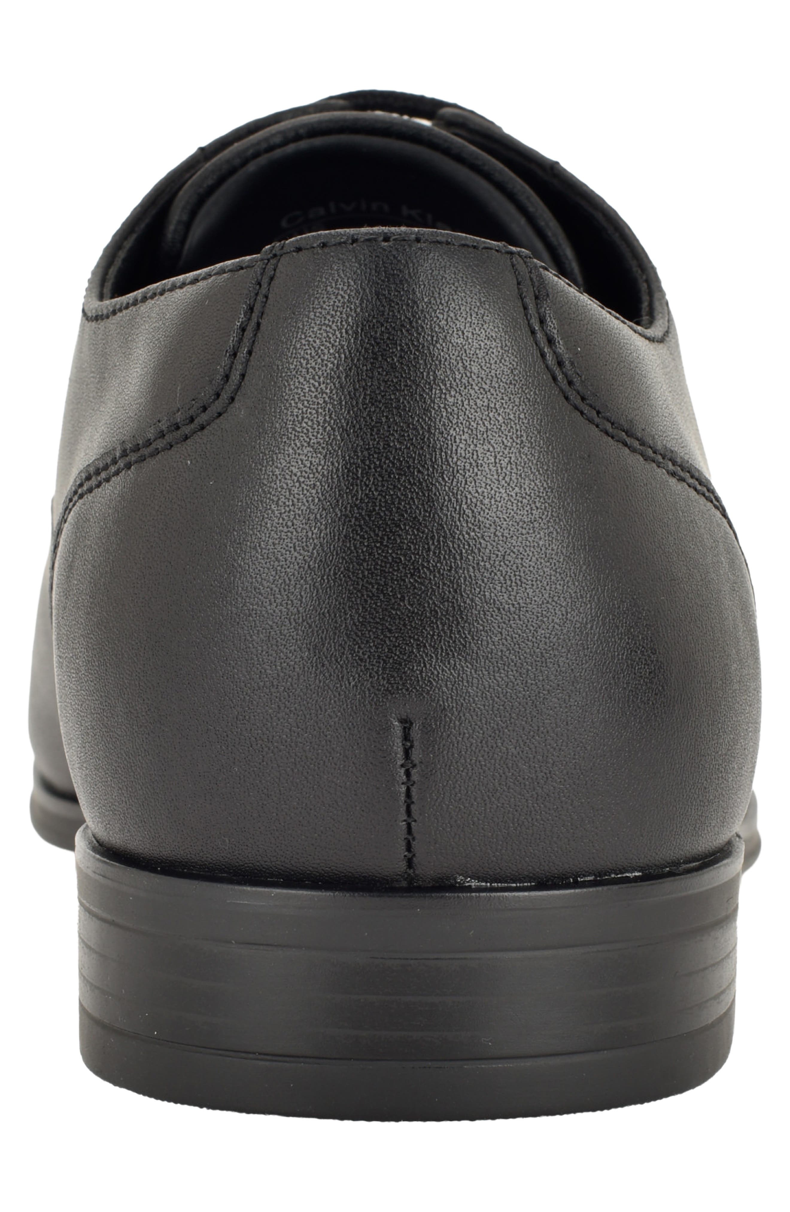 Cafgon Leather Plain Toe Derby, Alternate, color, BLACK