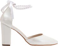 Forever & Always Shoes Hazel Block Heels with Pearls