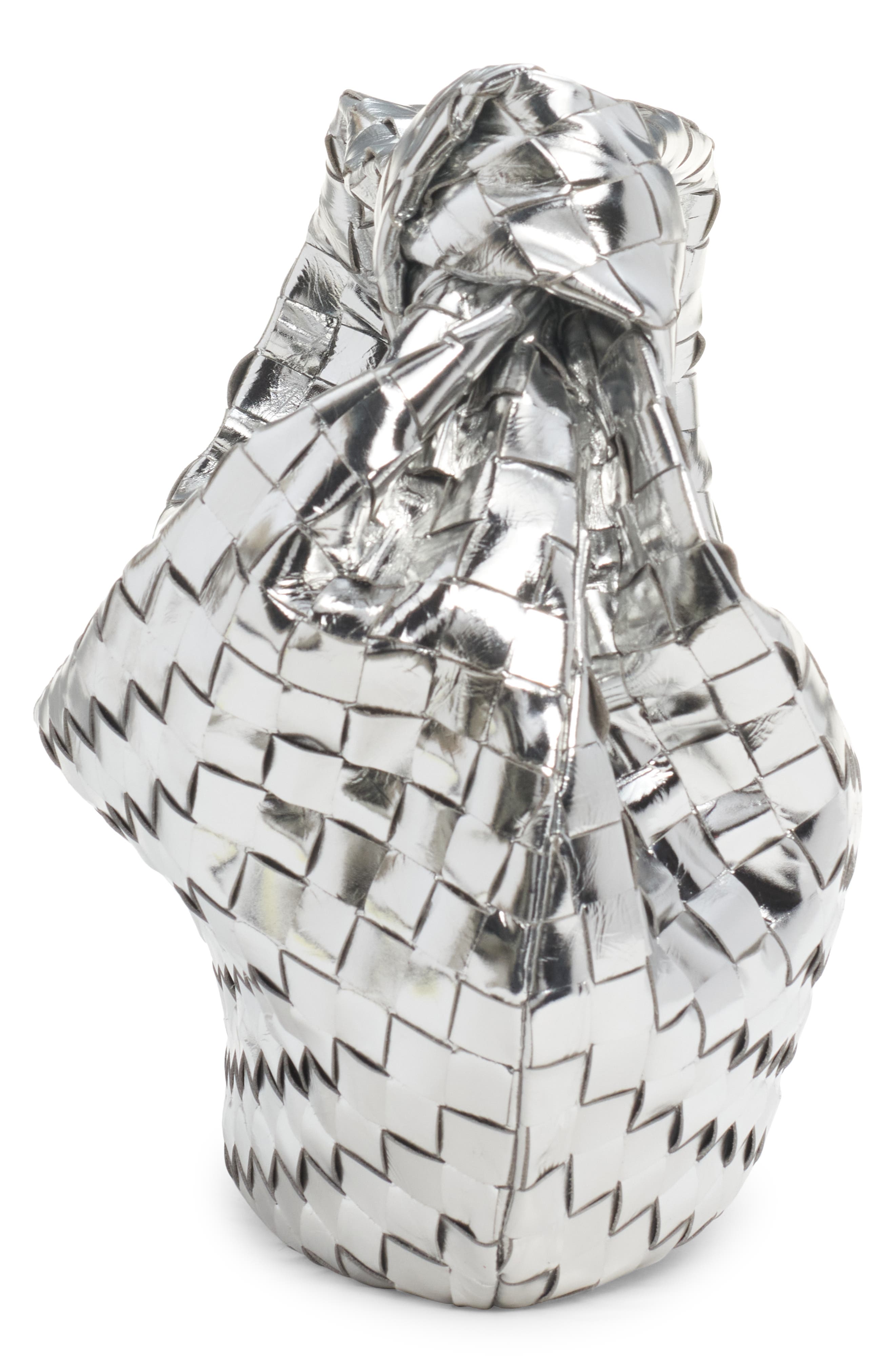 Bottega Veneta Mini Jodie Metallic Leather Top Handle Bag, Alternate, color, 