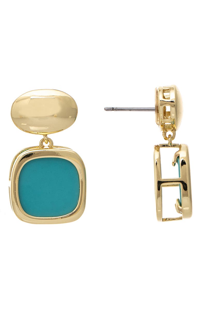 RIVKA FRIEDMAN Cubic Zirconia Drop Earrings, Main, color, Turquoise