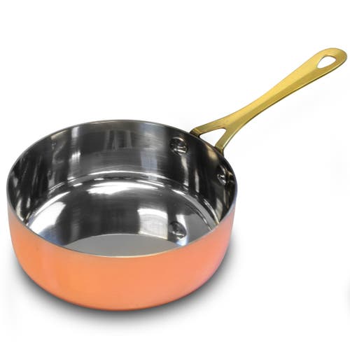 Gibson Home Rembrandt 4.7 Inch Stainless Steel Mini Frying Pan, Copper Plated In Orange