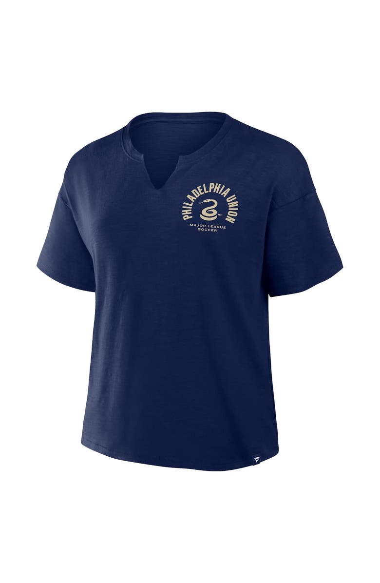 FANATICS Women's Fanatics Navy Philadelphia Union Bicycle Kick Stadium Slub T-Shirt, Alternate, color, Navy