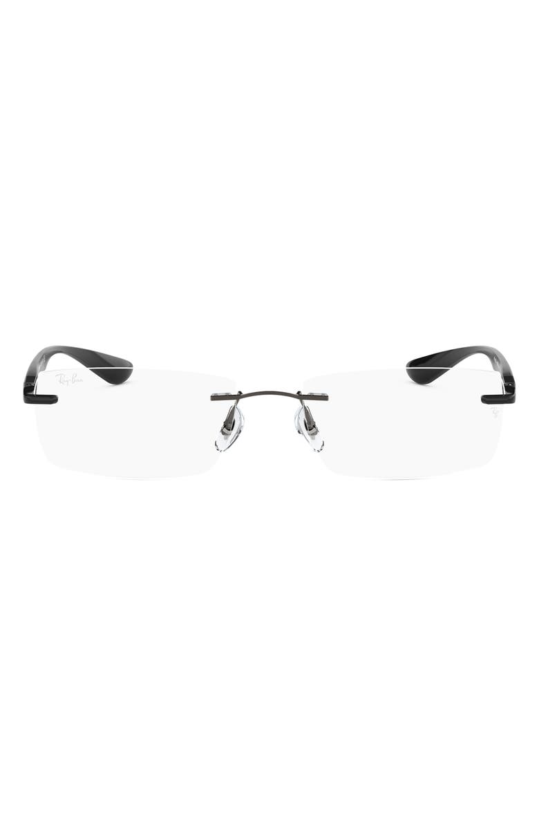 Ray-Ban 56mm Rimless Optical Glasses, Main, color, 