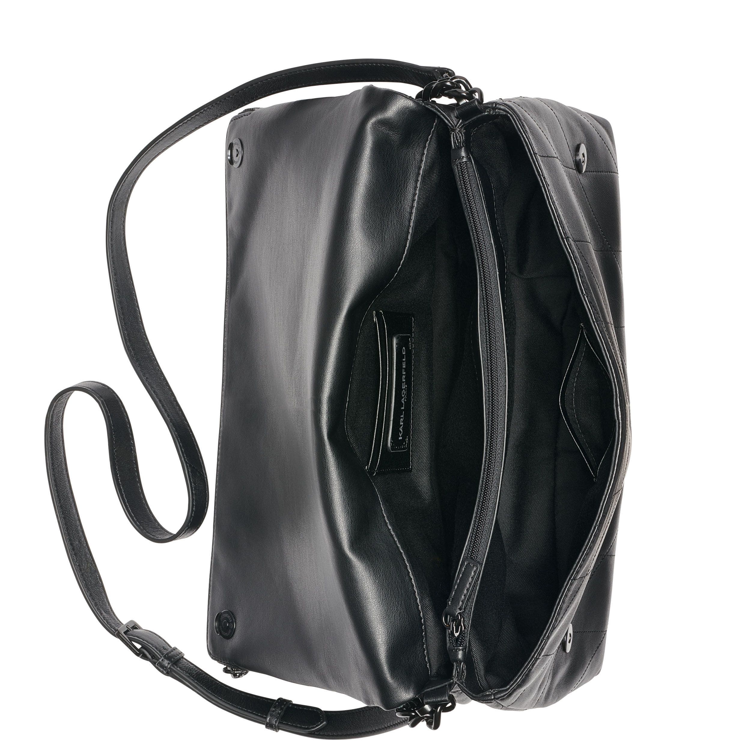 KARL LAGERFELD PARIS Lavande Large Crossbody, Alternate, color, Black