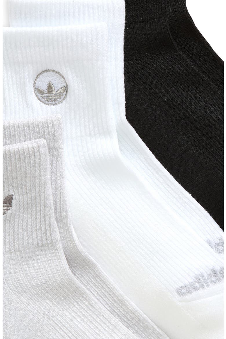 Gender Inclusive Assorted 3-Pack Quarter Socks, Alternate, color, WHITE/ CLEAR GREY/ BLACK