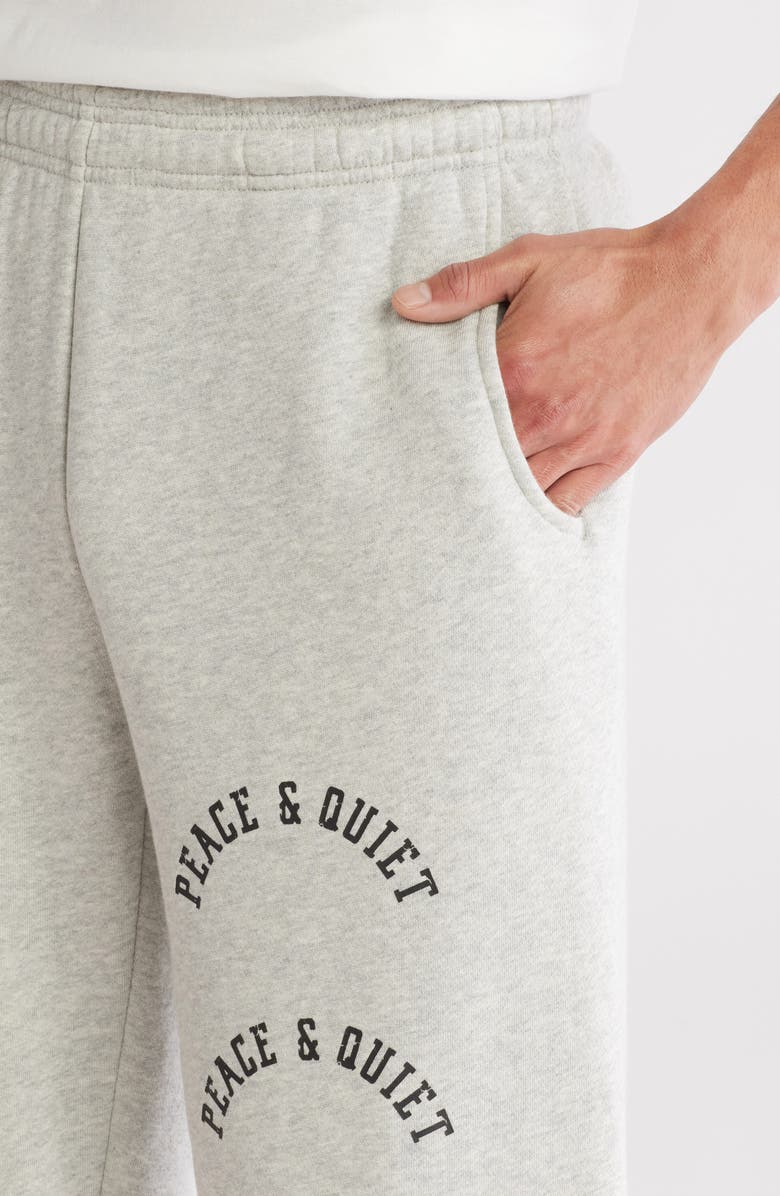 Museum of Peace & Quiet Arch Logo Pigment Dyed Sweatpants, Alternate, color, Ash