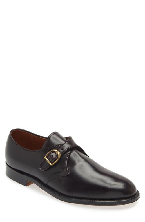 Alden Plain Toe Monk Strap Shoe in Cordovan  product