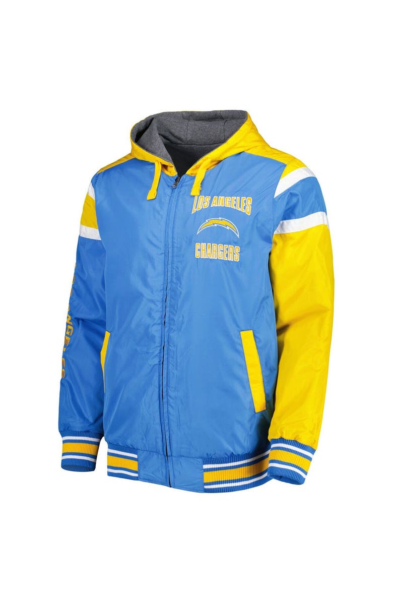 G-III SPORTS BY CARL BANKS Men's G-III Sports by Carl Banks Powder Blue/Gray Los Angeles Chargers Extreme Full Back Reversible Hoodie Full-Zip Jacket, Alternate, color, 