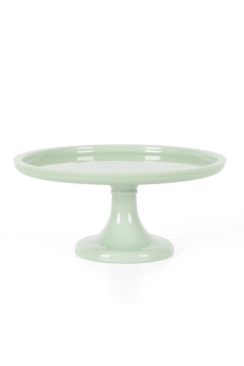 Highbrook Jadeite Glass Cake Stand with Glass Dome, Alternate, color, Jadeite Green