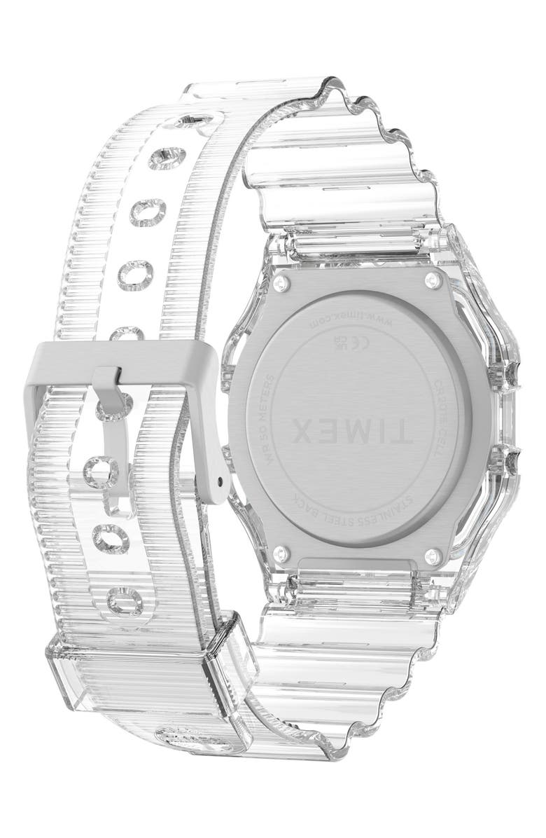Timex<sup>®</sup> Timex T80 34mm Resin Strap Watch, Alternate, color, Grey