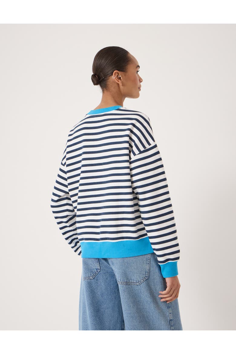 Luca Stripe Heavyweight Sweatshirt, Alternate, color, Navy