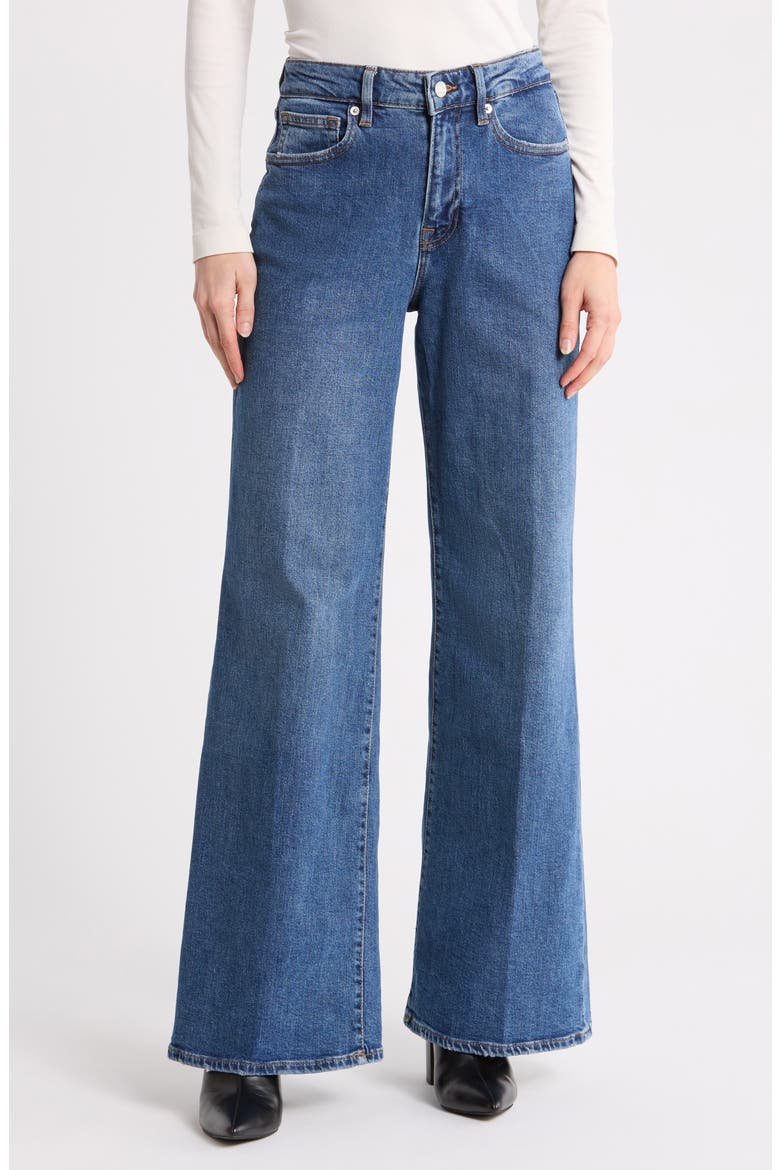 Good Ease High Waist Wide Leg Jeans, Main, color, SABLE