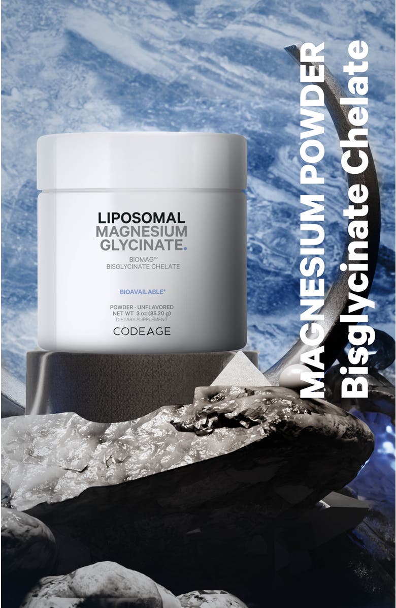Codeage Magnesium Glycinate Powder Supplement 2-Month Supply, Alternate, color, White