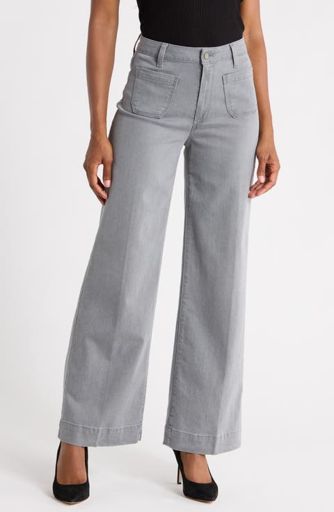 Connie Patch Pocket Wide Leg Jeans