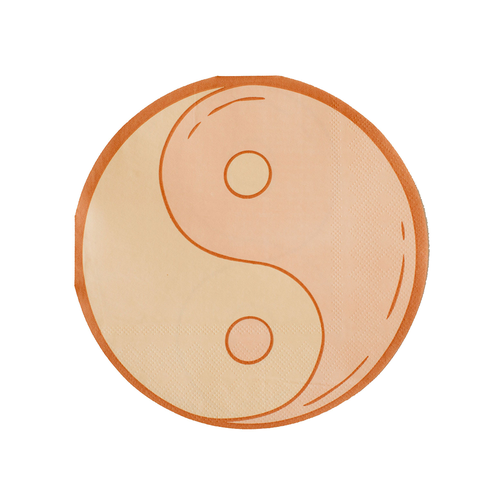 Jollity & Co Peace & Love Yin & Yang Large Napkins In Assorted Pre-pack
