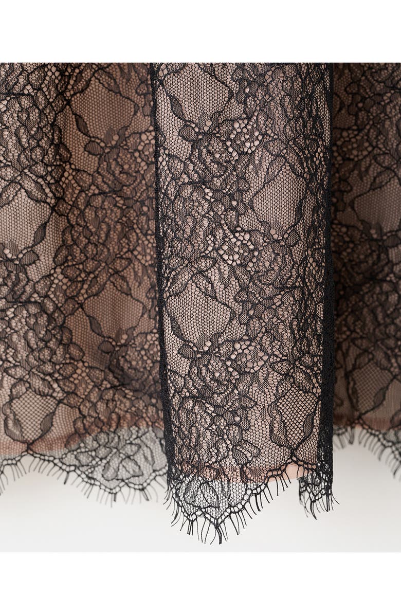 MANGO x Kaia Gerber Ruffle Collar Open Back Top, Alternate, color, Black