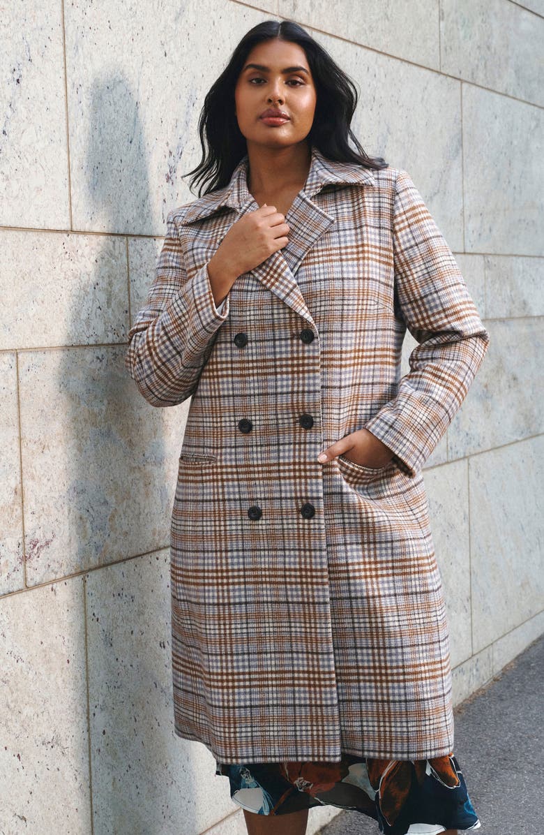 Estelle Frostfall Double Breasted Coat, Alternate, color, Frosted Cocoa