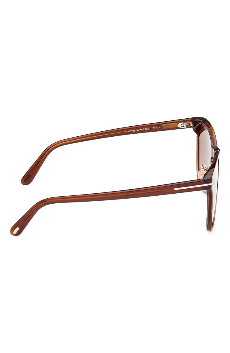 TOM FORD 56mm Gradient Round Sunglasses, Alternate, color, Light Brown / Gradient Brown