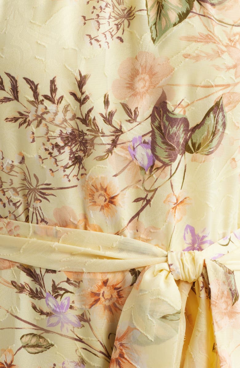 Anne Klein Tiered Ruffle Sleeveless Chiffon Maxi Dress, Alternate, color, Daffodil Multi