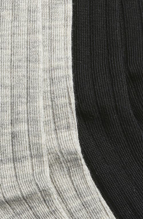K. Bell Socks K Bell Socks Assorted 2-pack Scalloped Rib Crew Socks In Gray