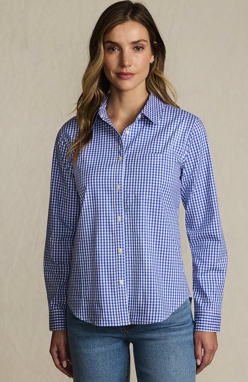 Lands' End Cooling Button Front Shirt In Blue