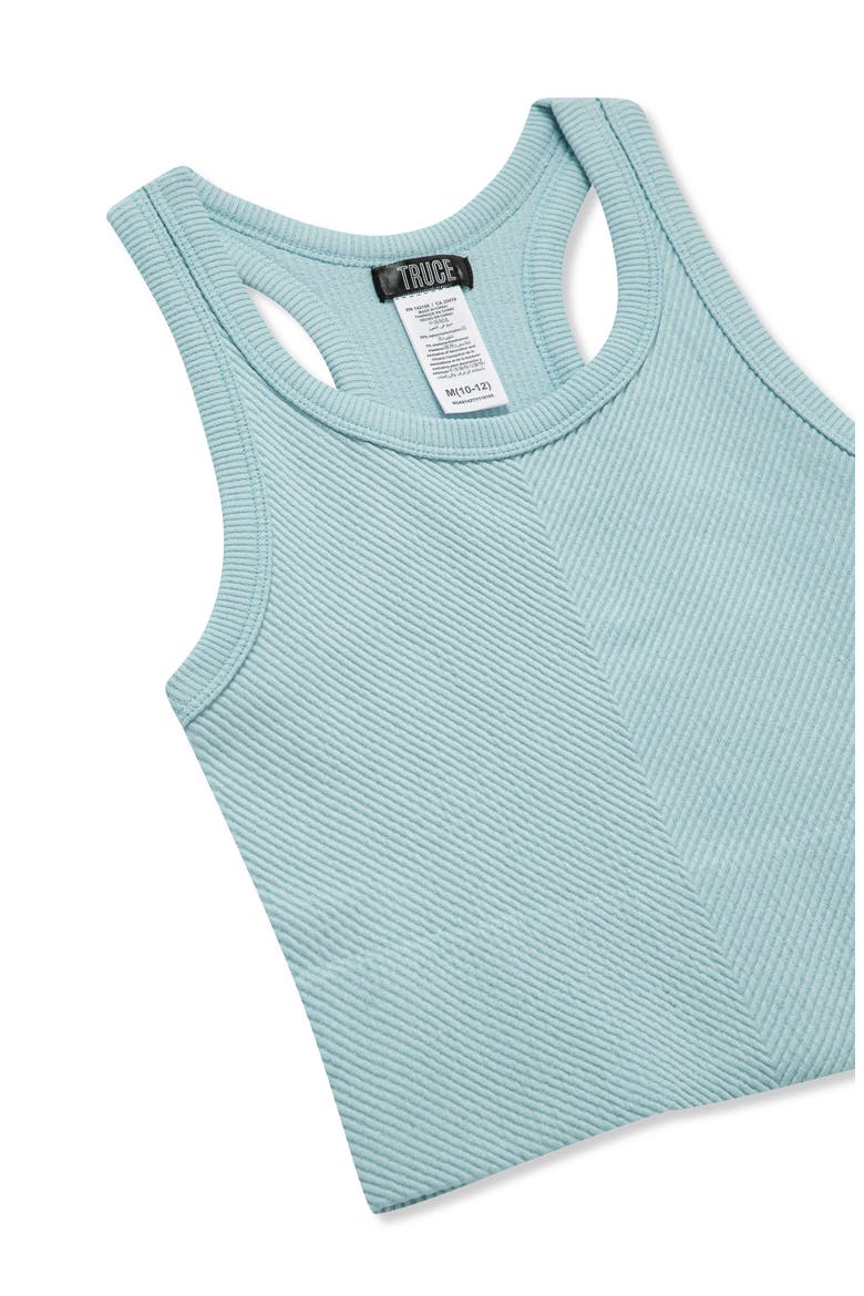 Kids' Chevron Rib Knit Tank Top, Alternate, color, BLUE