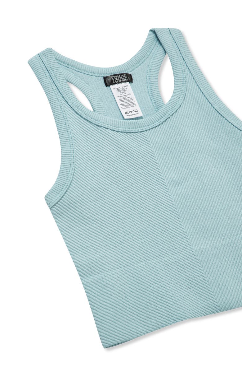 Truce Kids' Chevron Rib Knit Tank Top, Alternate, color, Blue