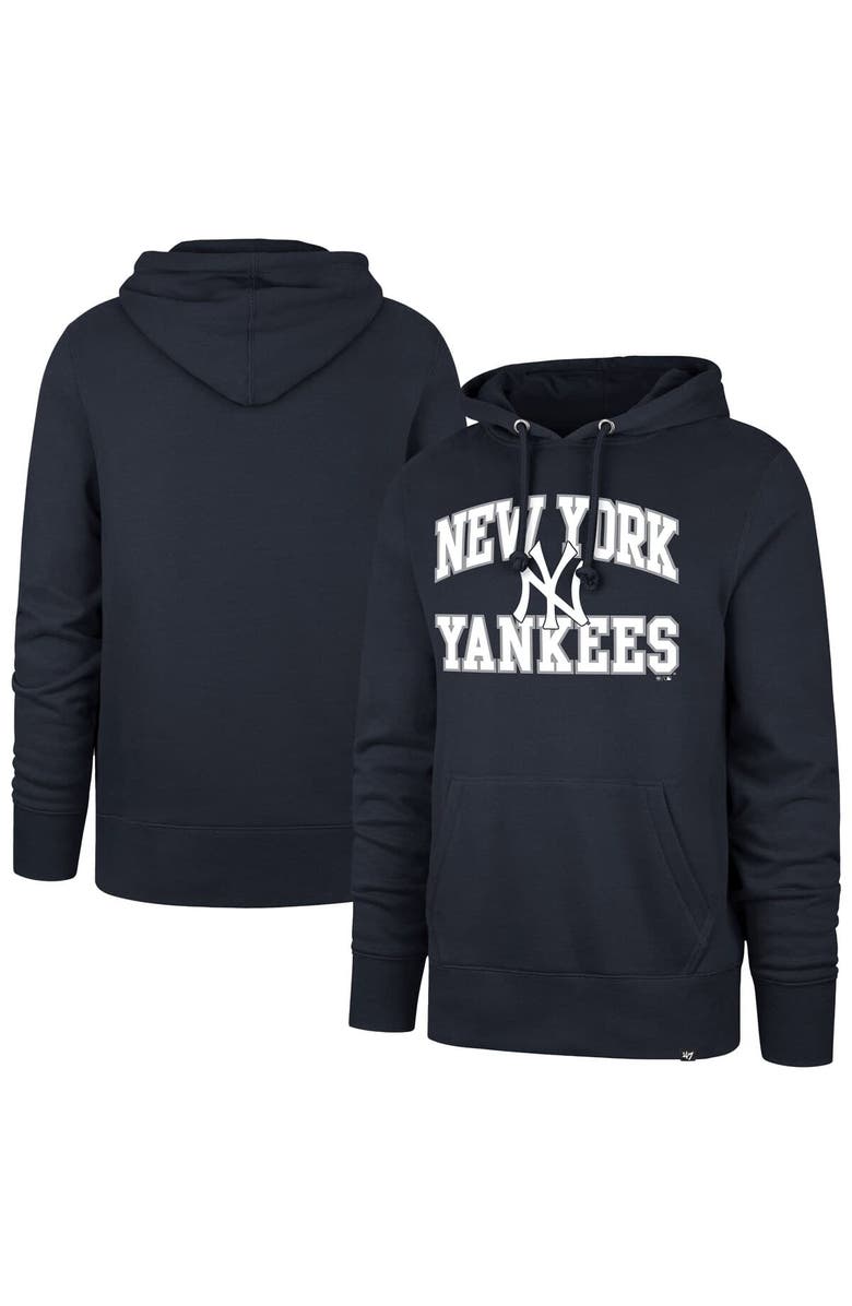 '47 Men's '47  Navy New York Yankees Big & Tall Velocity Fleece Pullover Hoodie, Alternate, color, 