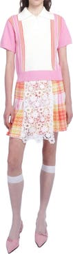 Anna Sui Capri Plaid Kilt Skirt