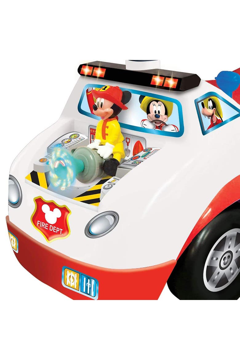 Disney Mickey Mouse Activity Fire Truck Light & Sound Rideon, Alternate, color, Multicolored