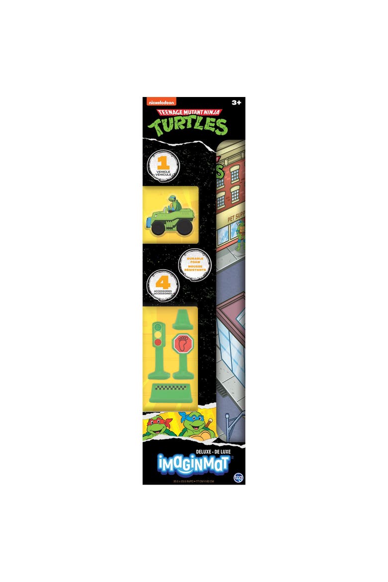 Deluxe Tmnt Floor Playmat & Toy Car, Alternate, color, Multicolored
