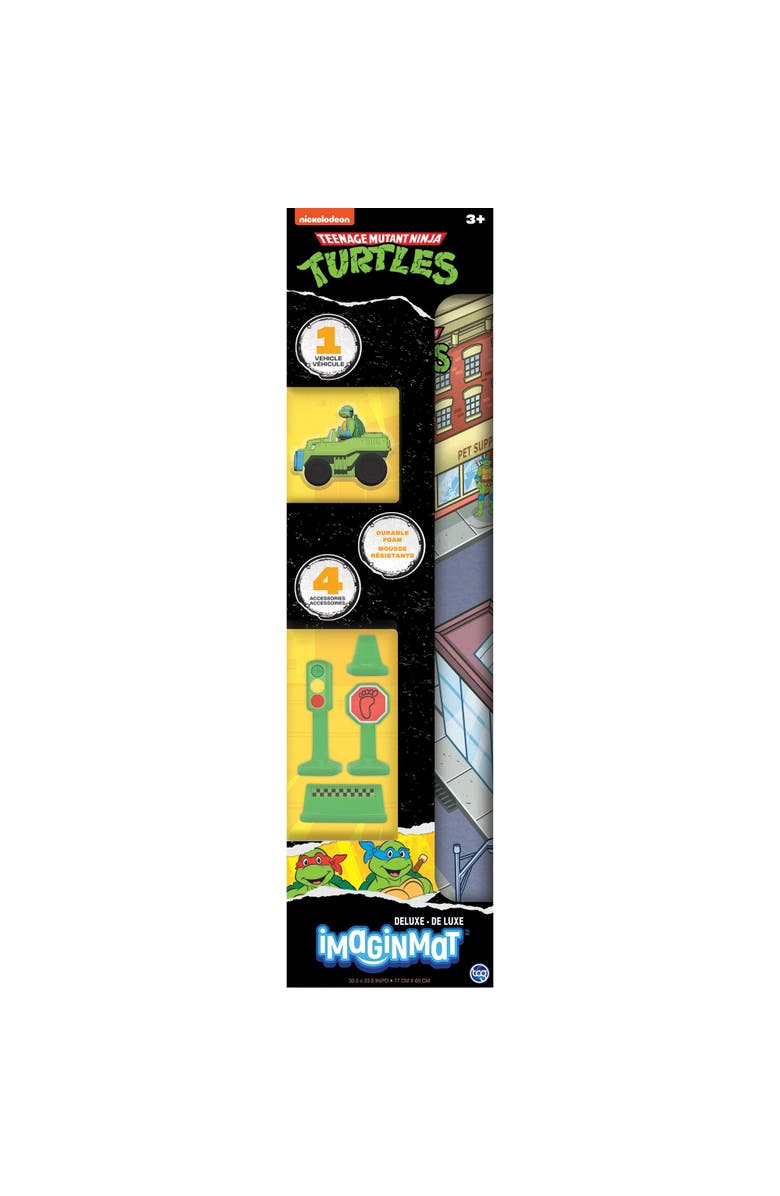 Imaginmat Deluxe Tmnt Floor Playmat & Toy Car, Alternate, color, Multicolored