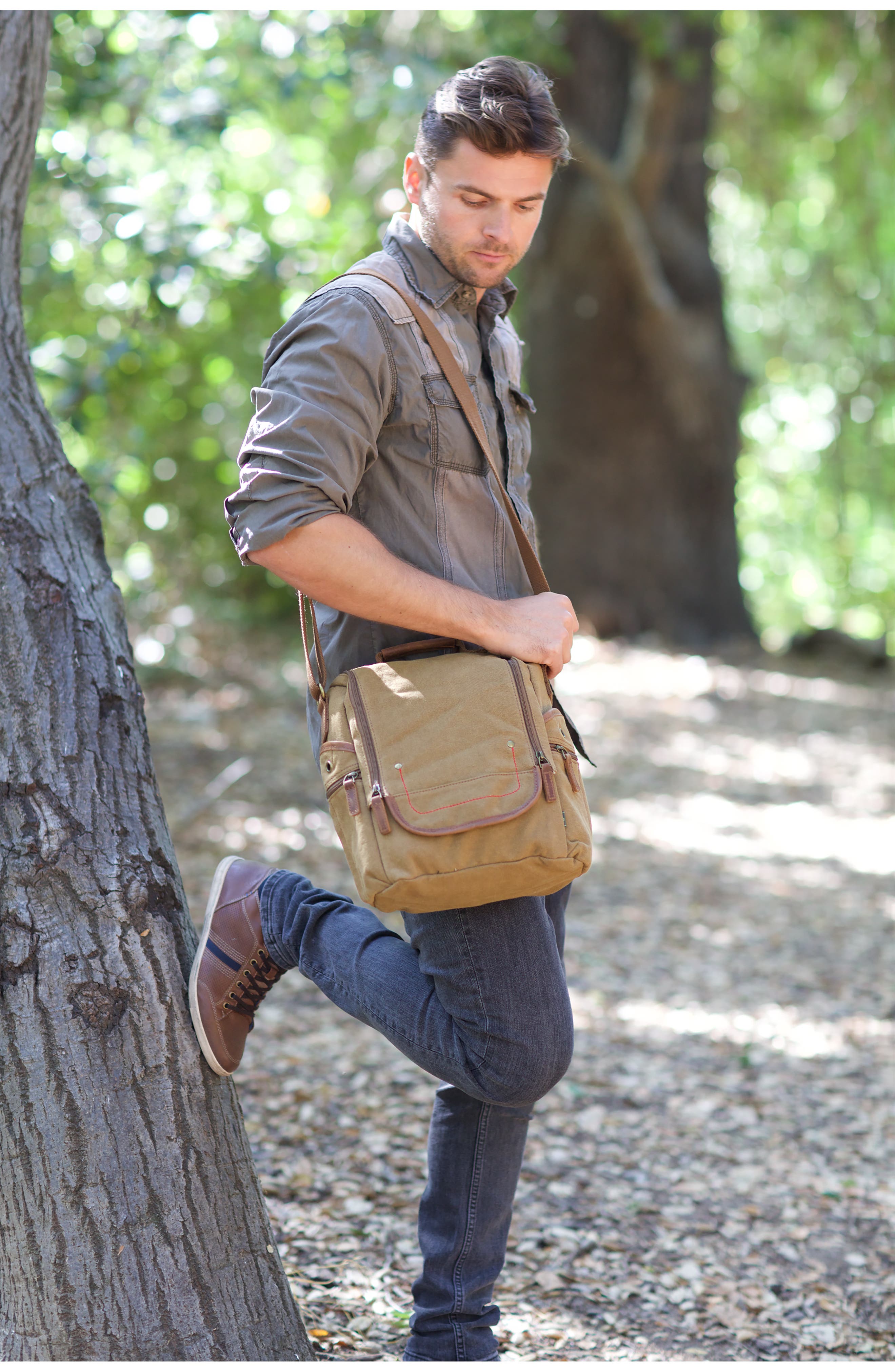 THE SAME DIRECTION Atona Canvas Crossbody Bag, Alternate, color, 