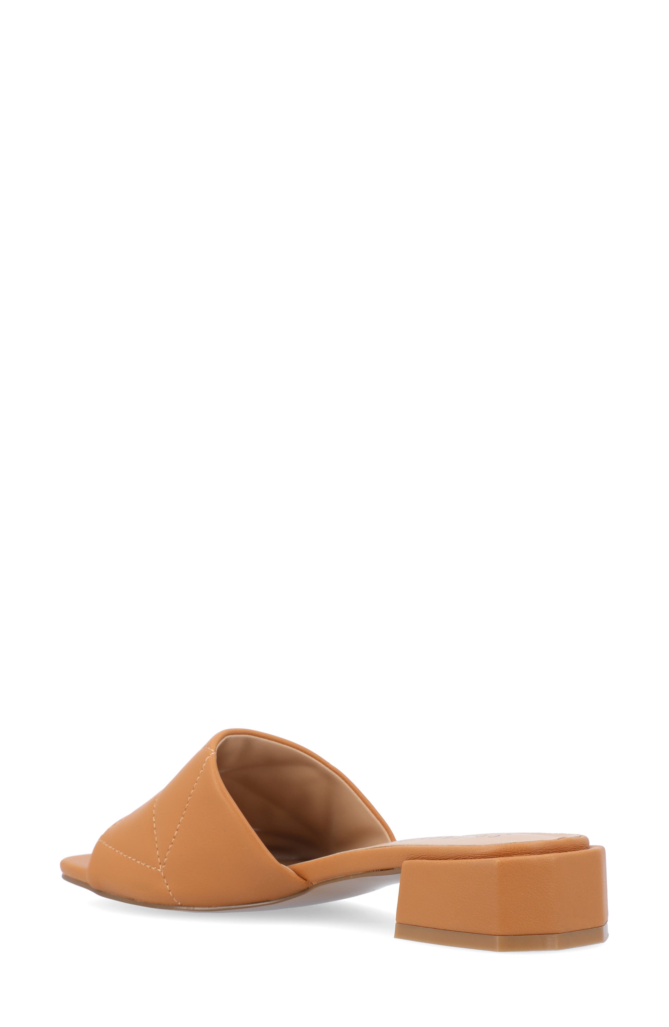 Journee Collection Elidia Quilted Slide Sandal, Alternate, color, Brown