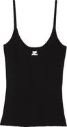 Courrèges Logo Rib Tank Top