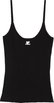 Courrèges Logo Rib Tank Top