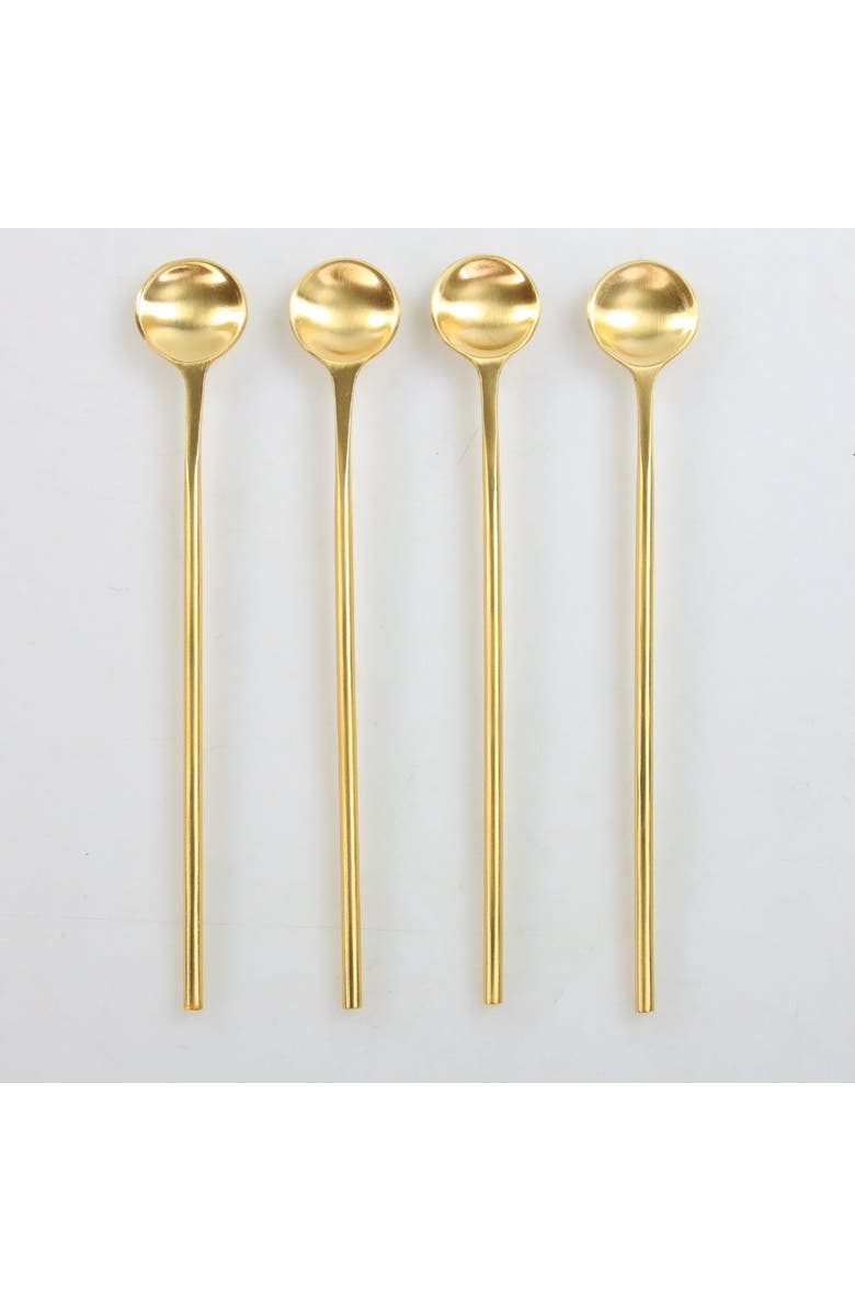 Be Home Luxe Thin Long Spoons - Set of 4, Alternate, color, Gold