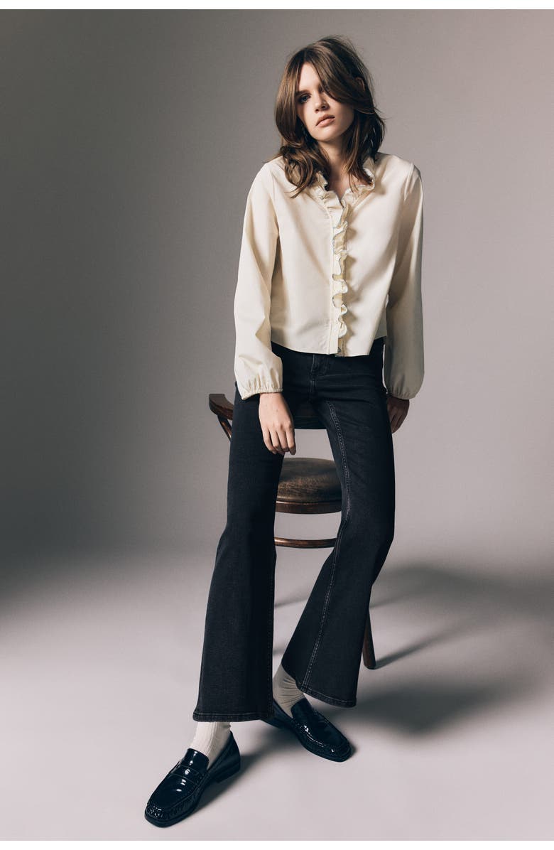 H&M Flared High Jeans, Alternate, color, 