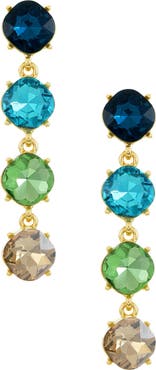 Ettika Four the Money Crystal Drop Earrings