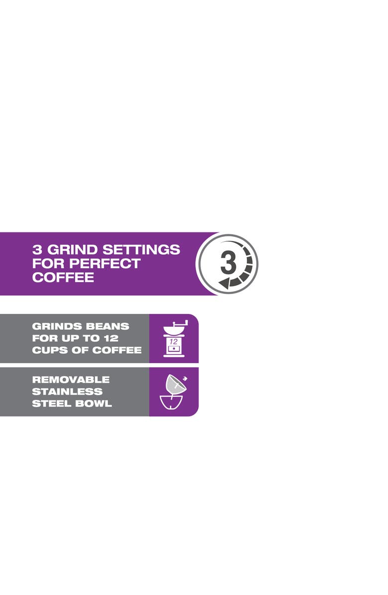 Salton Stainless Steel Intelligent Coffee Grinder, Alternate, color, 