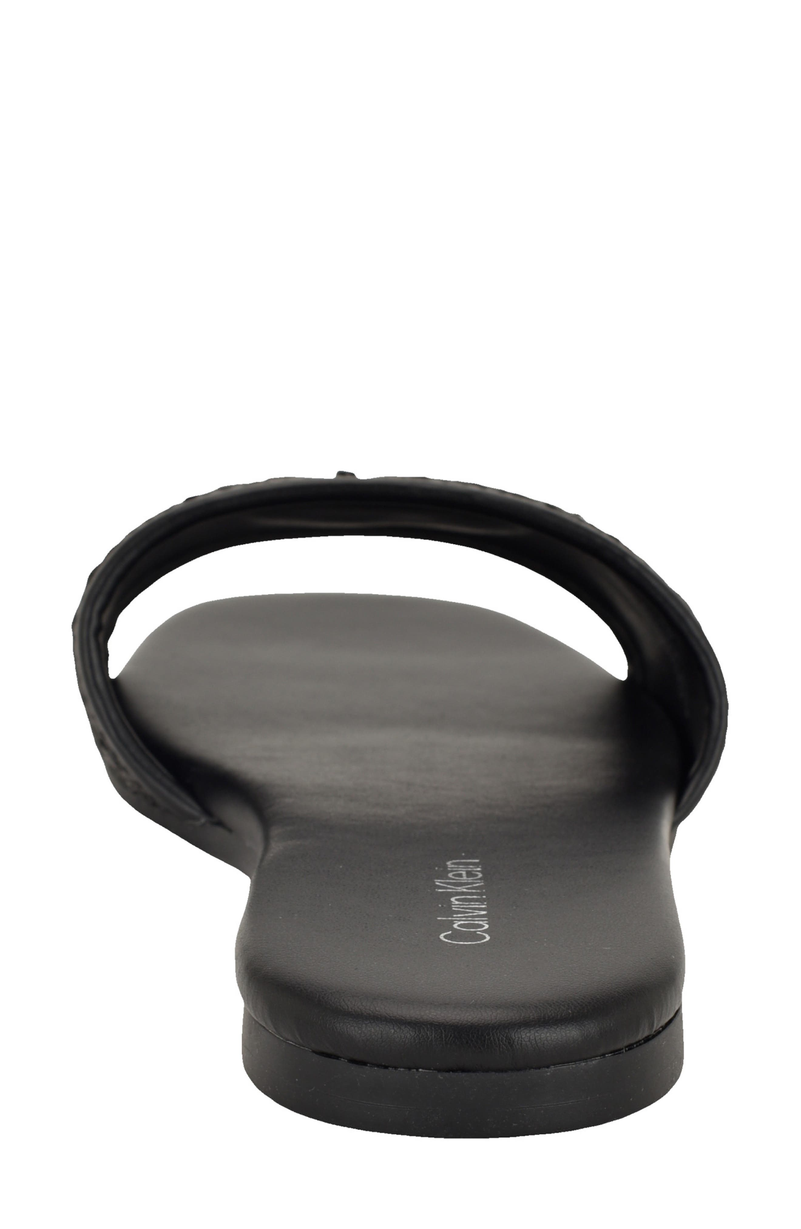 Calvin Klein Yolla Slide Sandal, Alternate, color, Black12/Black