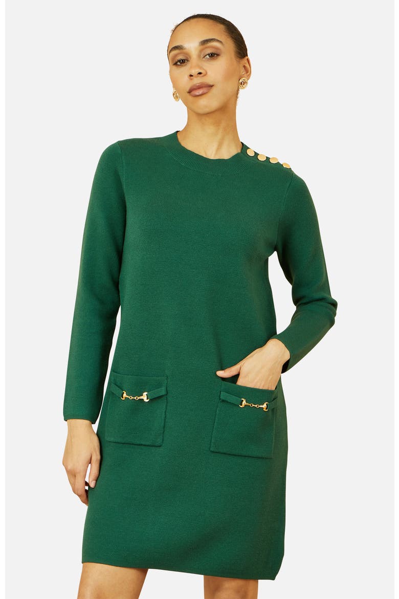 Tunic Sweater Dress, Alternate, color, Green