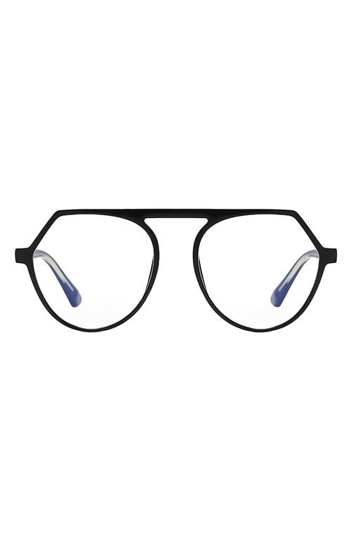 Fifth & Ninth Carter 53mm Round Blue Light Blocking Glasses In Black