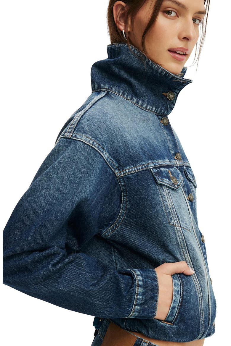 Oli Denim Jacket, Alternate, color, GRAZED BLUE