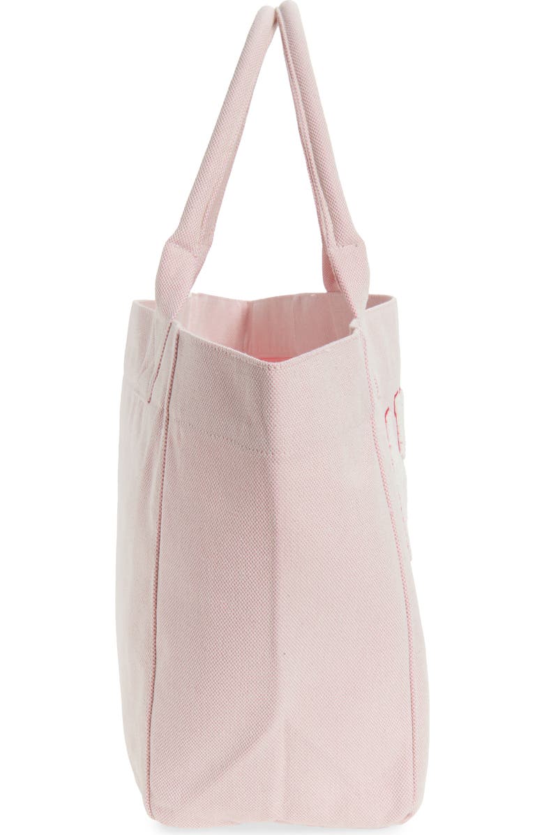 Ganni Medium Trapeze Canvas Shopper Bag, Alternate, color, Egret