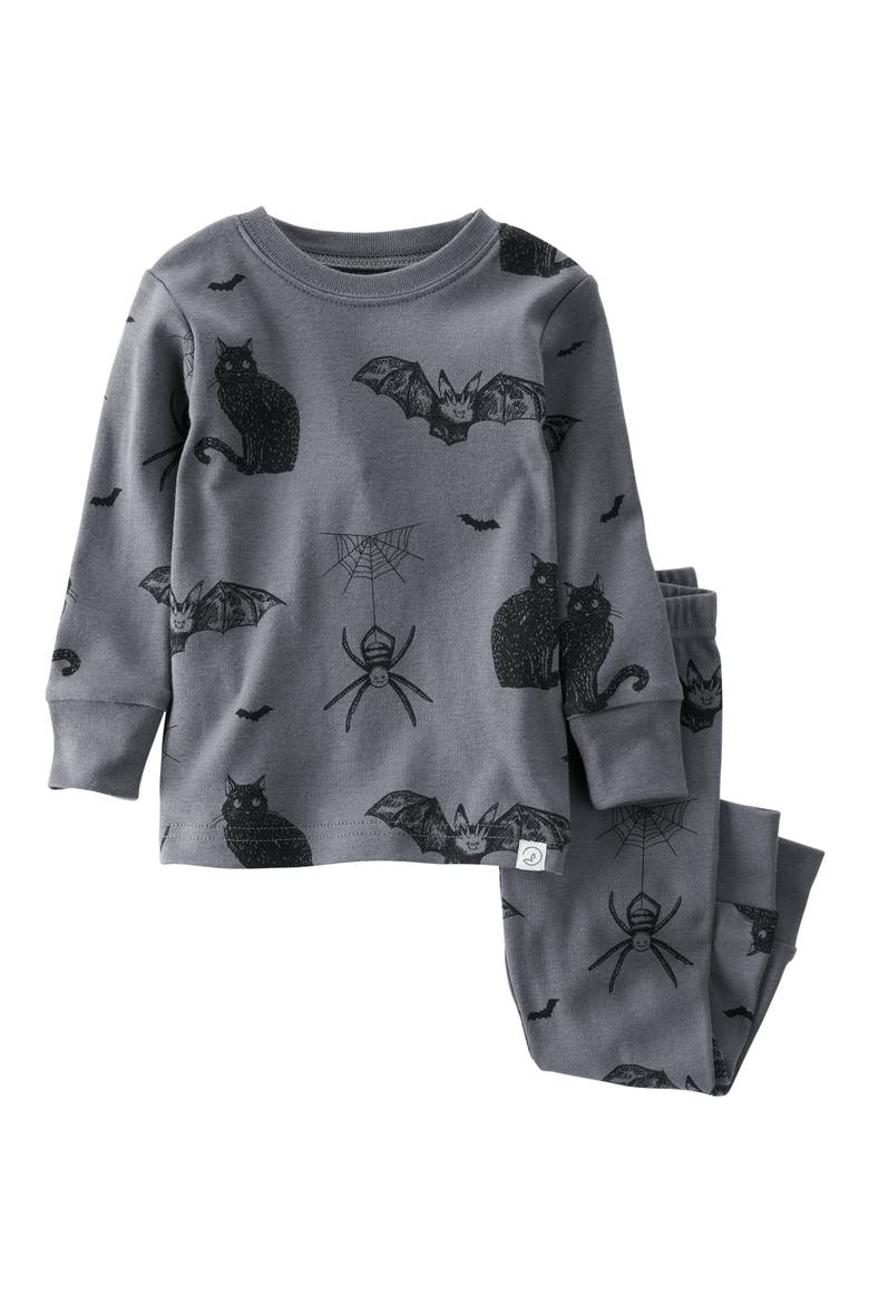 Printed Fitted Two-Piece Organic Cotton Pajamas, Main, color, LP SPOOKY