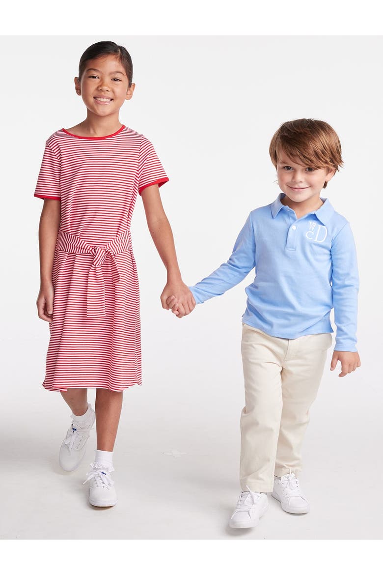 Kids' Solid Long Sleeve Polo, Alternate, color, Light Blue