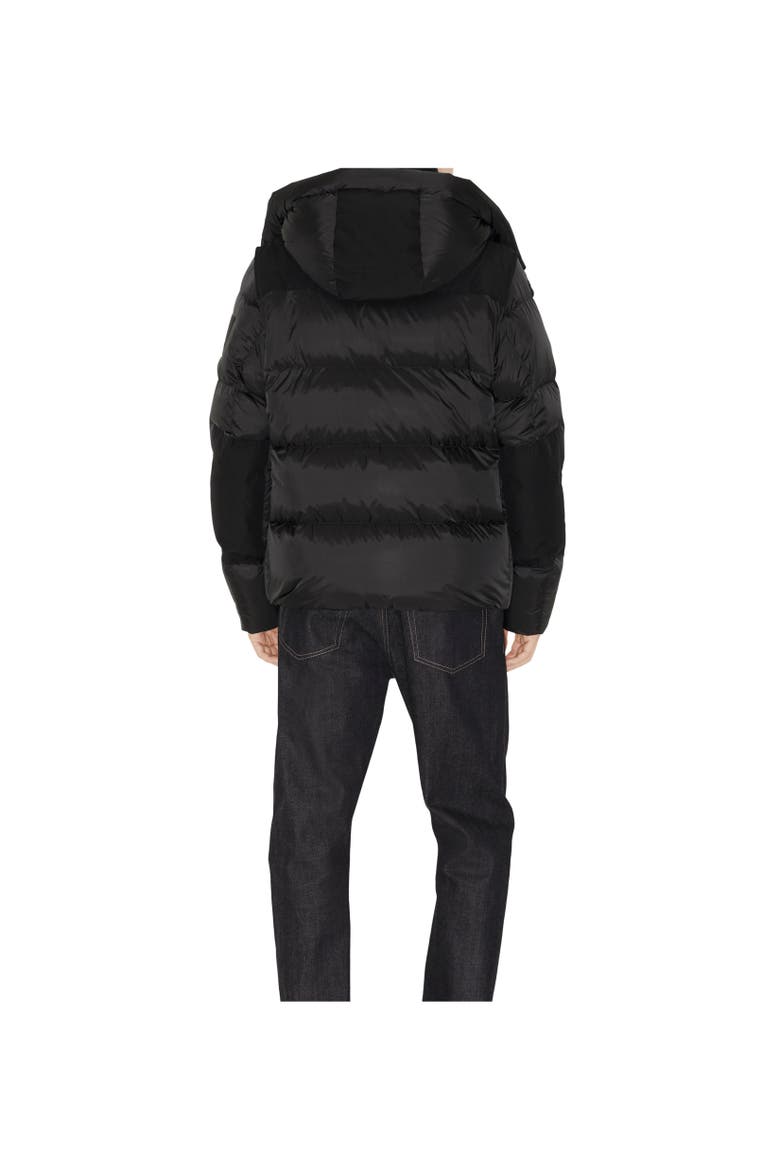 Detachable Sleeve Nylon Puffer Jacket, Alternate, color, Black